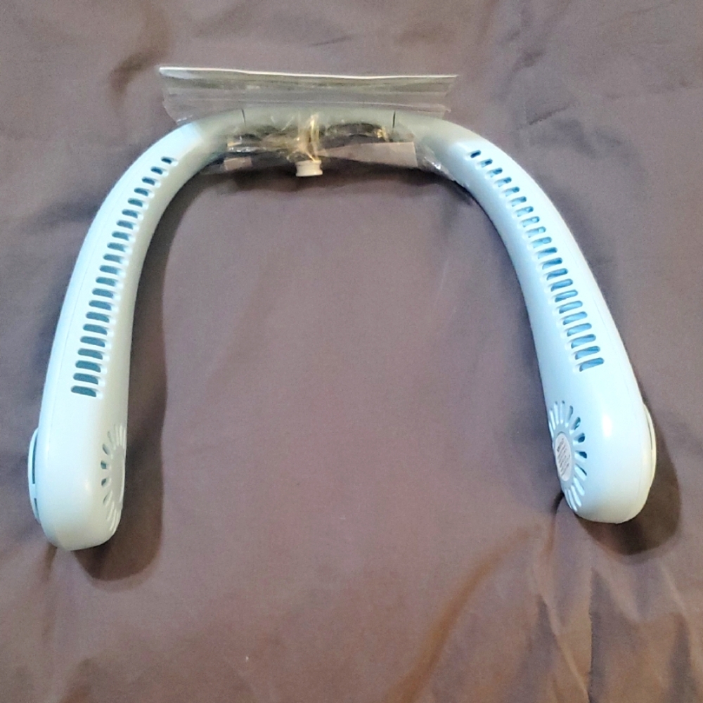 Portable Blue Bladeless Neck Fan